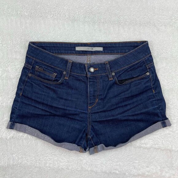 Joe's Jeans Muse Fit Jean Shorts 28 Cuffed Dark Denim - Picture 1 of 6
